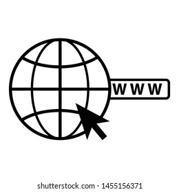 Go To Web Icon Vector Design Symbol Illustration