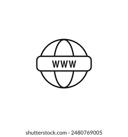 Go to web icon vector. EPS 10 editable vector