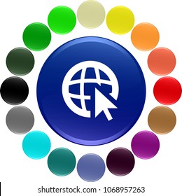 Go to web icon vector illustration background in three dimensional creative graphic design