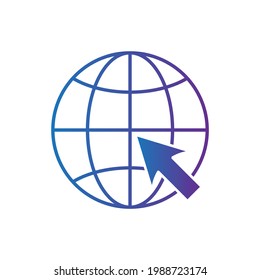 go to web icon vector illustration