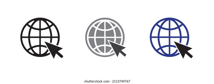 Go to web icon vector illustration. EPS10.