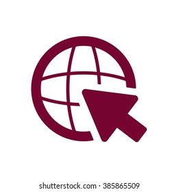 go to web icon, vector illustration. Flat design style