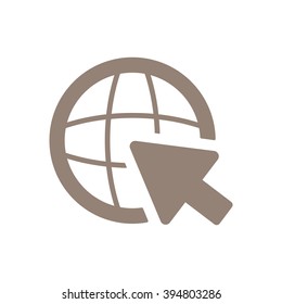 go to web  icon, vector illustration. Flat design style
