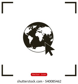 go to web icon , vector illustration