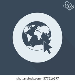 go to web icon , vector illustration
