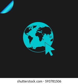 go to web icon , vector illustration