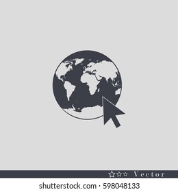 go to web icon , vector illustration