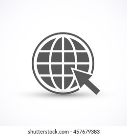 Go to web icon vector isolated on white background for your design, website, logo, application, UI