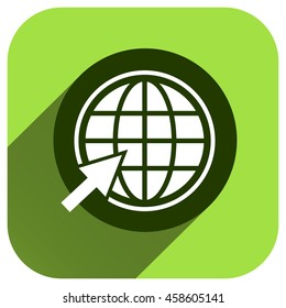 Go to web icon, Vector logo for your design, symbol, application, website, UI