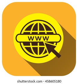 Go to web icon, Vector logo for your design, symbol, application, website, UI