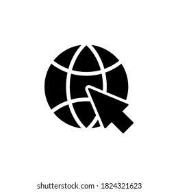 Go to web icon vector on white background