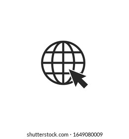 go to web Icon vector sign isolated for graphic and web design. go to web symbol template color editable on white background.