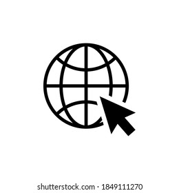 Go to web icon vector. Url icon symbol illustration
