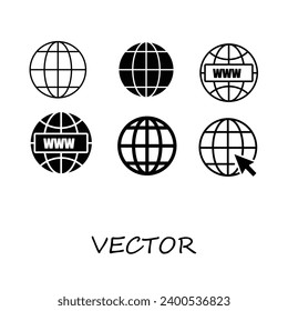 Go to web icon , Web, website, homepage icon set flat trendy style illustration on white background..eps