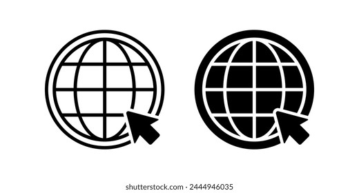 Go to web icon. Website sign. for mobile concept and web design. vector illustration
