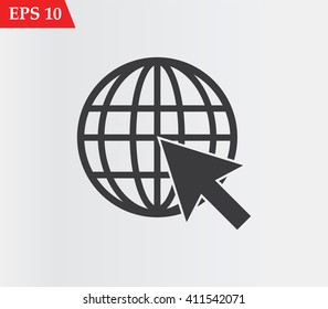Go to web Icon.Globe vector icon