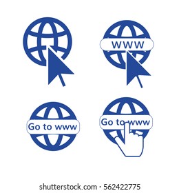 Go to web icons  . Dark blue
