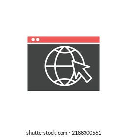 Go to web icons  symbol vector elements for infographic web