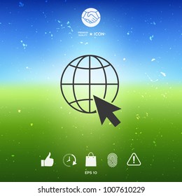 Go to web, internet icon