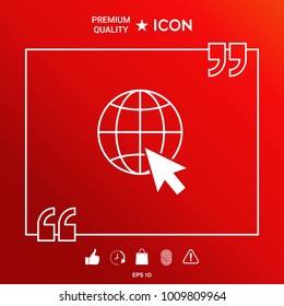 Go to web, internet icon