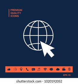 Go to web, internet icon