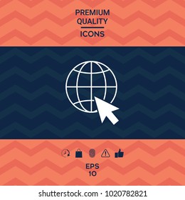 Go to web, internet icon