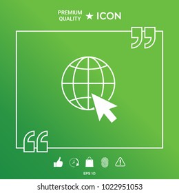 Go to web, internet icon