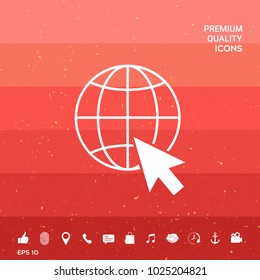 Go to web, internet icon