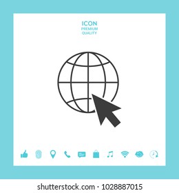 Go to web, internet icon