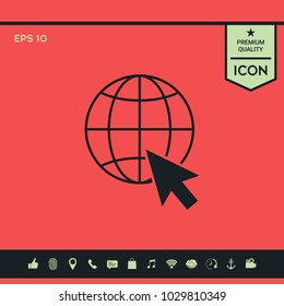 Go to web, internet icon