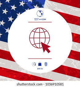 Go to web, internet icon