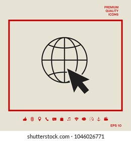 Go to web, internet icon