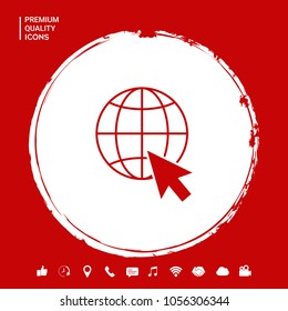 Go to web, internet icon