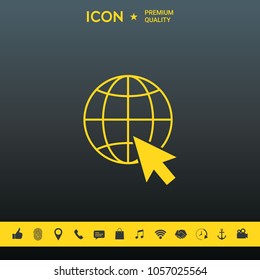 Go to web, internet icon