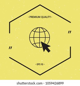 Go to web, internet icon