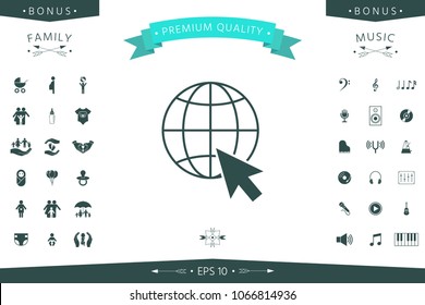 Go to web, internet icon