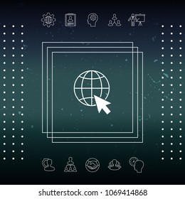 Go to web, internet icon