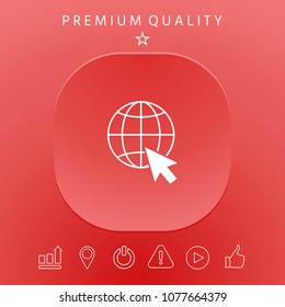 Go to web, internet icon