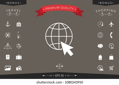 Go to web, internet icon