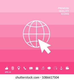 Go to web, internet icon