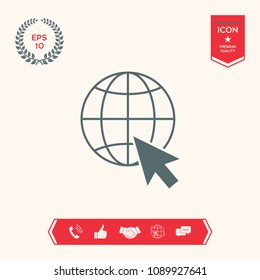 Go to web, internet icon