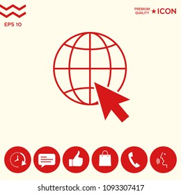Go to web, internet icon