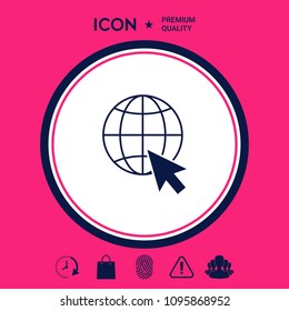 Go to web, internet icon