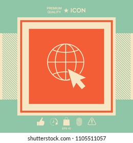 Go to web, internet icon