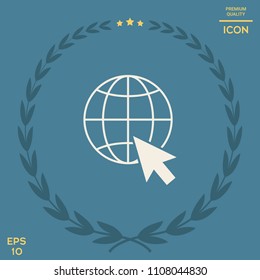 Go to web, internet icon