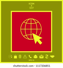 Go to web, internet icon