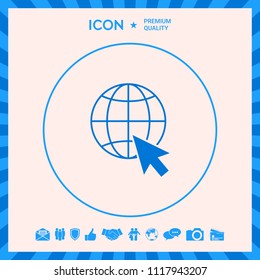 Go to web, internet icon