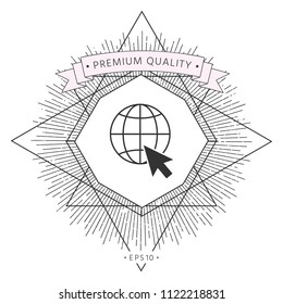 Go to web, internet icon