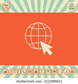 Go to web, internet icon