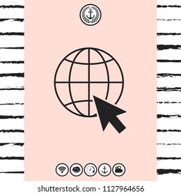 Go to web, internet icon
